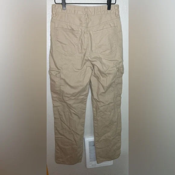 ‼️SOLD‼️ S.O.N.G. 90s Boyfriend Cargo Jean Size 28 (7) Tan - Picture 2 of 3